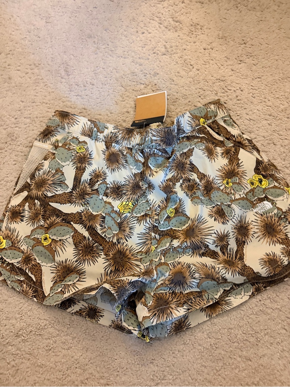 The North Face Women’s White Cactus Print Athletic Shorts